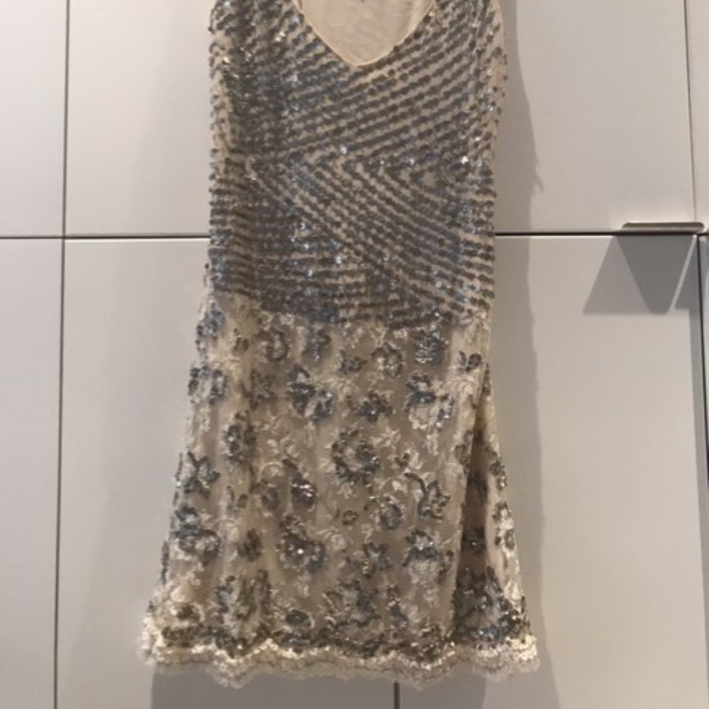 Collette Dinnigan 100% Silk Sequin Dress - Size S